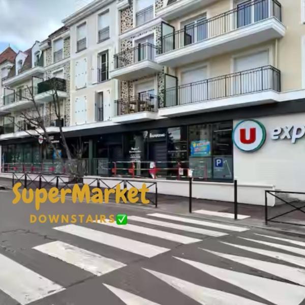 Studio Spacieux 4 Personnes Avec Terrasse Privee & Bureau - Gare A 4Min, Paris En 30Min ヴィリエ・シュル・マルヌ エクステリア 写真